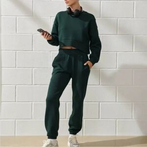 Abercrombie & Fitch YPB NeoKnit High Rise Jogger Sweatpants, Evergreen, Size S